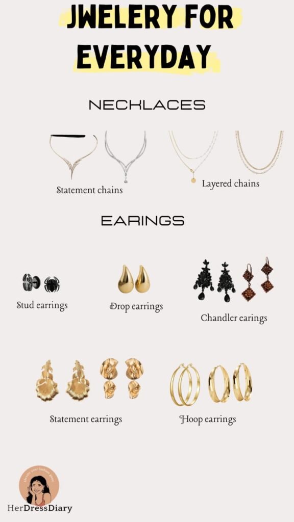 Necklaces and earrings 